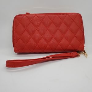 Unbranded Red Quilted Clutch Purse.